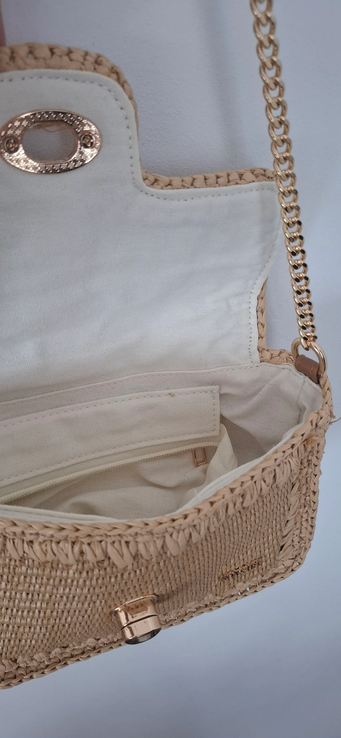 🤎 Sac à main bandoulière effet paille / jute – bohème chic – neuf – photo 6